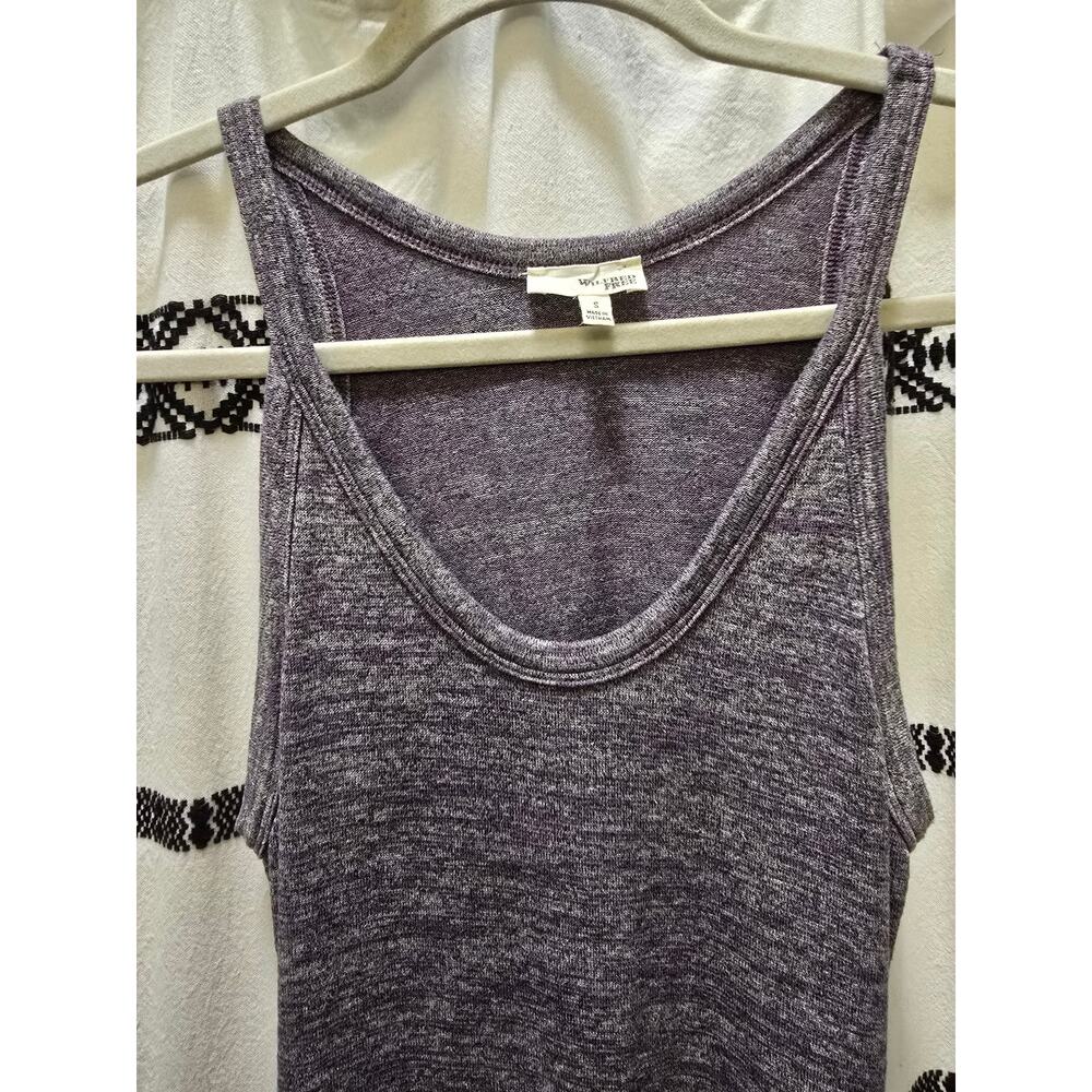 Wilfred Free purple heathered cut out back bodycon sleeveless tank dress small - Picture 3 of 10